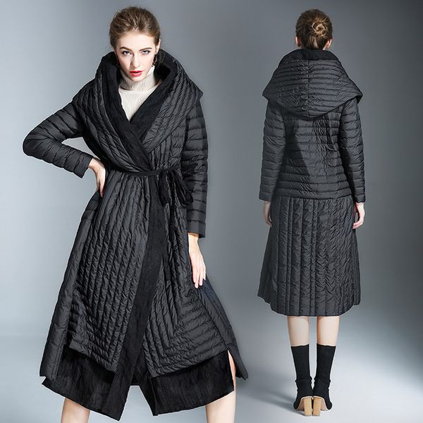 2023 new white duck down jacket autumn and winter hooded down jacket female korean version of mid-length thickened down coat, Black
2023 new white duck down jacket autumn and winter hooded down jacket female korean version of mid-length thickened down coat, Black