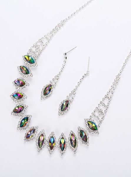 2017 new silvery plated multicolor austrian crystal chain necklace earrings jewelry sets women jewellery9336270, Silver
2017 new silvery plated multicolor austrian crystal chain necklace earrings jewelry sets women jewellery9336270, Silver