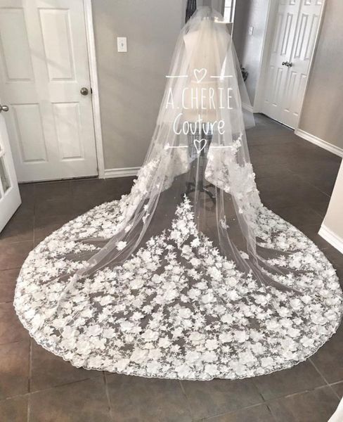 2019 3d floral appliqued wedding veils tulle one layers luxury veil 3 meters long cathedral bridal veils with comb8521392, Black
2019 3d floral appliqued wedding veils tulle one layers luxury veil 3 meters long cathedral bridal veils with comb8521392, Black