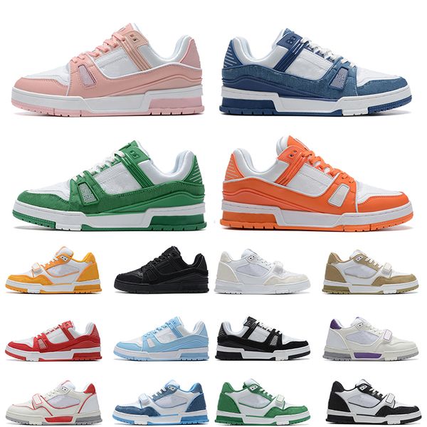 2023 designer sneaker virgil trainer shoes calfskin leather white green red blue letter overlays embossed platform low sneakers velvet sky b, White;red
2023 designer sneaker virgil trainer shoes calfskin leather white green red blue letter overlays embossed platform low sneakers velvet sky b, White;red