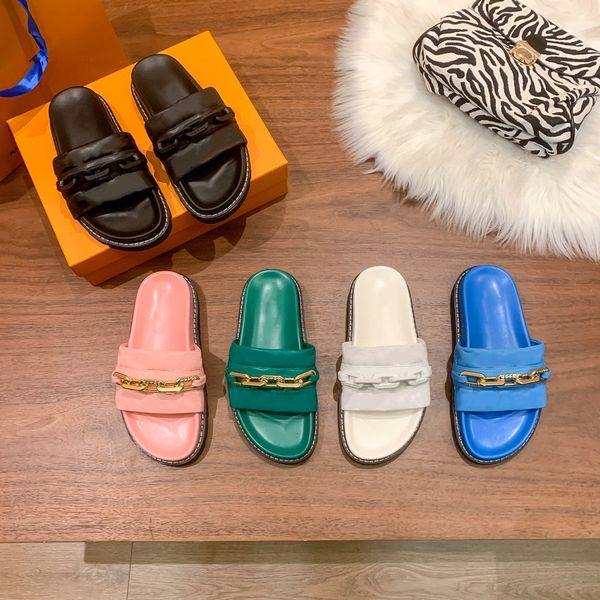 2023 summer fashion designer women's slippers beach sandals flat bottom rope chain buckle slippers, Black
2023 summer fashion designer women's slippers beach sandals flat bottom rope chain buckle slippers, Black