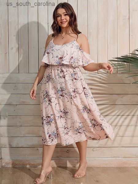 finjani floral print cold shoulder ruffle trim dress plus size women's summer high waist cami even dress l230522, Black;gray
finjani floral print cold shoulder ruffle trim dress plus size women's summer high waist cami even dress l230522, Black;gray