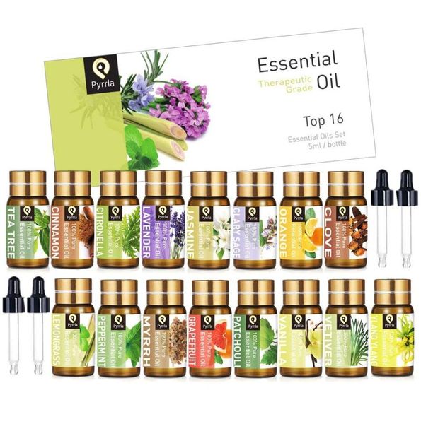 pyrrla 5ml 16pcs pure essential oil gift set with oil dropper lavender lemongrass peppermint orange for aromatherapy humidifier6844517
pyrrla 5ml 16pcs pure essential oil gift set with oil dropper lavender lemongrass peppermint orange for aromatherapy humidifier6844517
