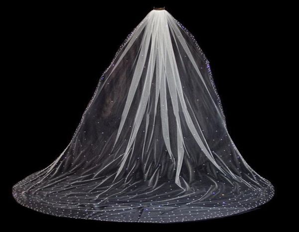 2019 elegant white ivory long wedding veils comb crystal beaded sequined in stock 7467792, Black 
2019 elegant white ivory long wedding veils comb crystal beaded sequined in stock 7467792, Black