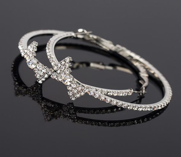 fashion earring crystal bow big circle earrings big circle hoop earrings 2017 for women e0902752659, Silver
fashion earring crystal bow big circle earrings big circle hoop earrings 2017 for women e0902752659, Silver