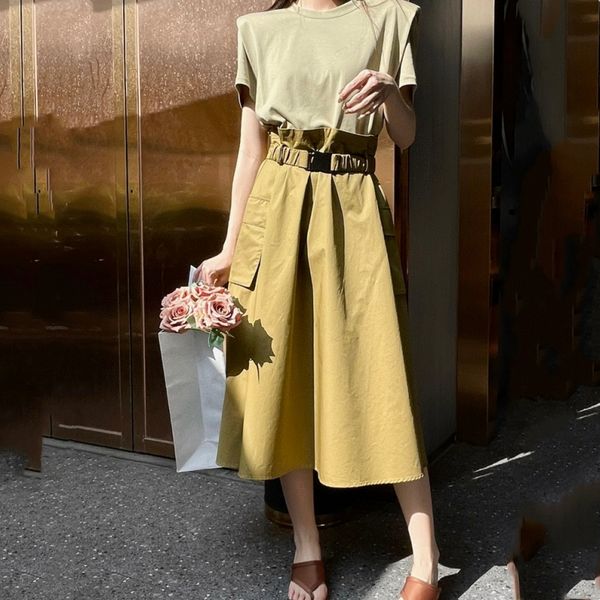 womens designer clothing dresses for woman round collar waist belt color block mid calf dress casual clothes for summer, White
womens designer clothing dresses for woman round collar waist belt color block mid calf dress casual clothes for summer, White