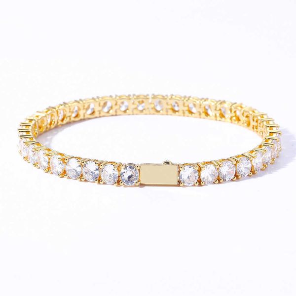 2023 hip hop bracelet jewelry men 3mm 4mm 5mm 6mm zirconia tennis, Silver