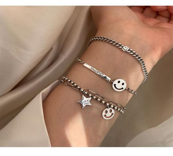 harajuku stainless steel smile bangle bracelet for men women retro jewelry luck pendant party gifts adjustable beads bracelet19287167, Black
harajuku stainless steel smile bangle bracelet for men women retro jewelry luck pendant party gifts adjustable beads bracelet19287167, Black