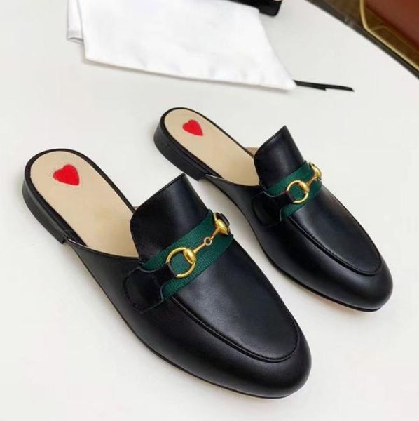 designer slippers leather loafers men women princetown lace velvet slipper ladies casual mules metal buckle pattern with box, Black
designer slippers leather loafers men women princetown lace velvet slipper ladies casual mules metal buckle pattern with box, Black