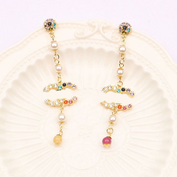 18k gold plated designer brand pendant earring double letter colorful rhinestone pendant stud earrings for women wedding party jewerlry acce, Golden;silver
18k gold plated designer brand pendant earring double letter colorful rhinestone pendant stud earrings for women wedding party jewerlry acce, Golden;silver