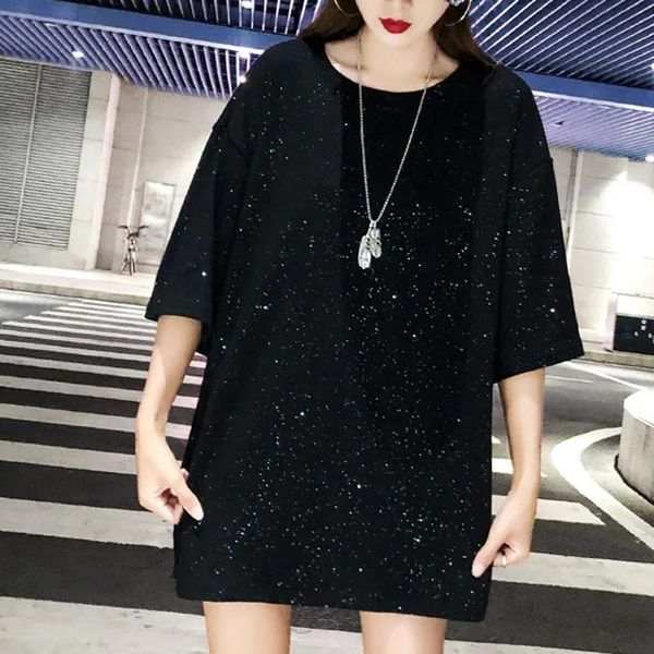 t-shirt size 6xl 140kg korean version sequined tshirt women's loose large size short sleeve o neck tshirt black white oversized t shirt
t-shirt size 6xl 140kg korean version sequined tshirt women's loose large size short sleeve o neck tshirt black white oversized t shirt