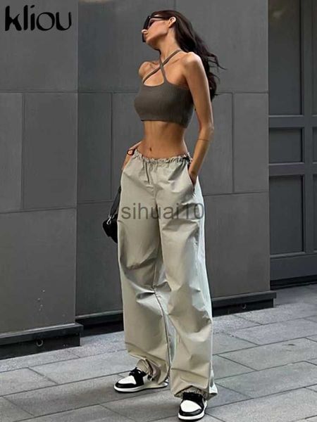 women's pants capris kliou solid casual oversized cargo pants women hipster drawstring loose harajuku vintage trousers streetwear femal, Black;white
women's pants capris kliou solid casual oversized cargo pants women hipster drawstring loose harajuku vintage trousers streetwear femal, Black;white