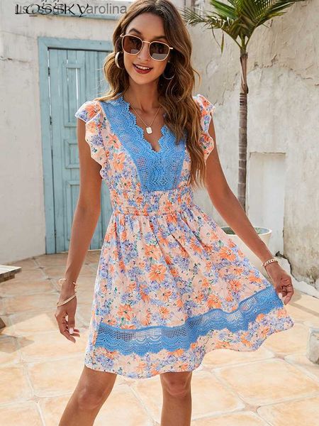 elegant lace stitching dress women summer casual floral print sleeveless beach dress fashion v neck midi a-line dresses new l230522, Black;gray
elegant lace stitching dress women summer casual floral print sleeveless beach dress fashion v neck midi a-line dresses new l230522, Black;gray