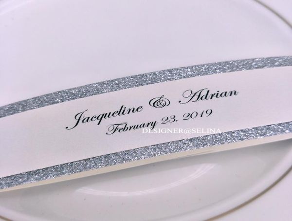 customized print ivory belt with glitter paper bottom for wedding invitation5649285, Black
customized print ivory belt with glitter paper bottom for wedding invitation5649285, Black