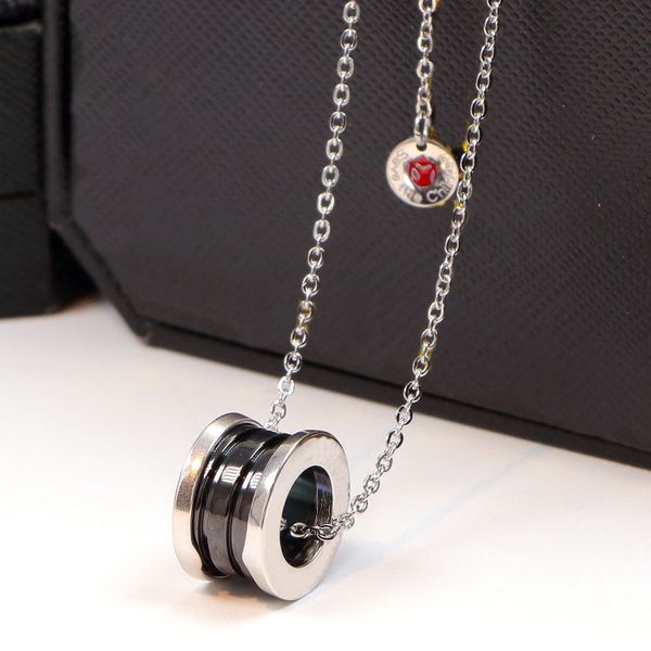 classic european and american spring women's necklace diamond ceramic pendant girls' holiday gift 316l stainless steel gift, Silver
classic european and american spring women's necklace diamond ceramic pendant girls' holiday gift 316l stainless steel gift, Silver