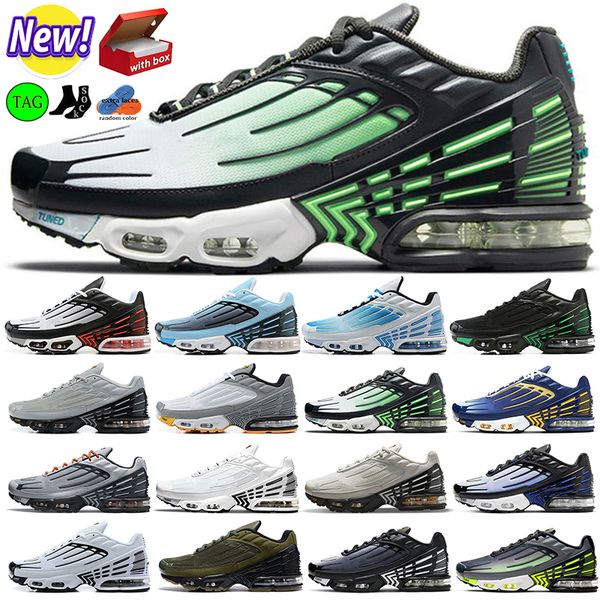 with box men trainers tn plus 3 tuned 2 outdoor running shoes sports original sneakers neon leather triple black white blue wolf grey ghost
with box men trainers tn plus 3 tuned 2 outdoor running shoes sports original sneakers neon leather triple black white blue wolf grey ghost