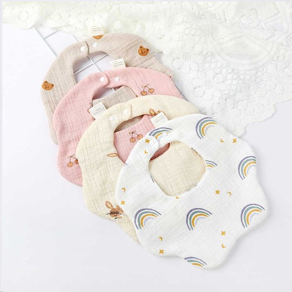bibs burp cloths 6-layer cotton gauze flower shaped saliva towel 360 degree cute print newborn baby feeding bib g220605
bibs burp cloths 6-layer cotton gauze flower shaped saliva towel 360 degree cute print newborn baby feeding bib g220605