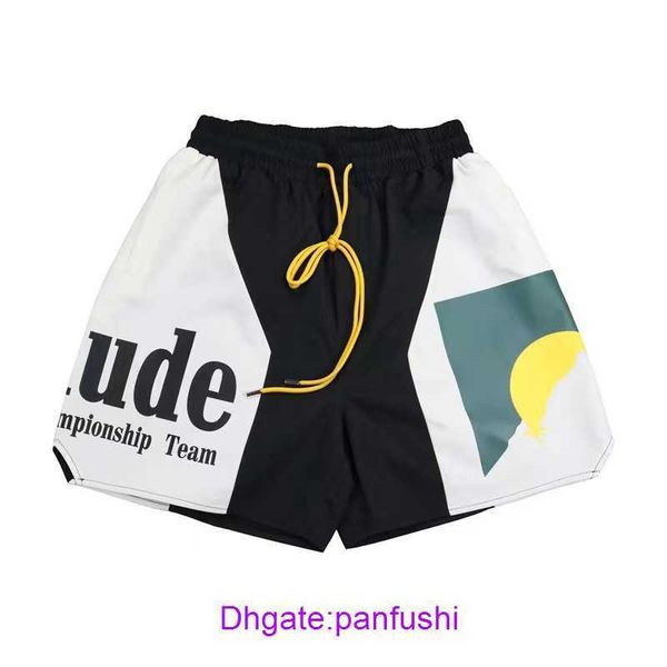 rhude shorts wholesale designer for sale rhude american sunset letter print color block summer sports beach pants men's capris, White;black
rhude shorts wholesale designer for sale rhude american sunset letter print color block summer sports beach pants men's capris, White;black