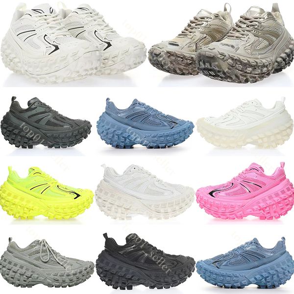 

2023 Designer Defender Men Women Tire Tyre Casual Shoes Platform Sneakers Pink Bule Beige Black Grey Khai Army Green Navy STARS LOVES Mens