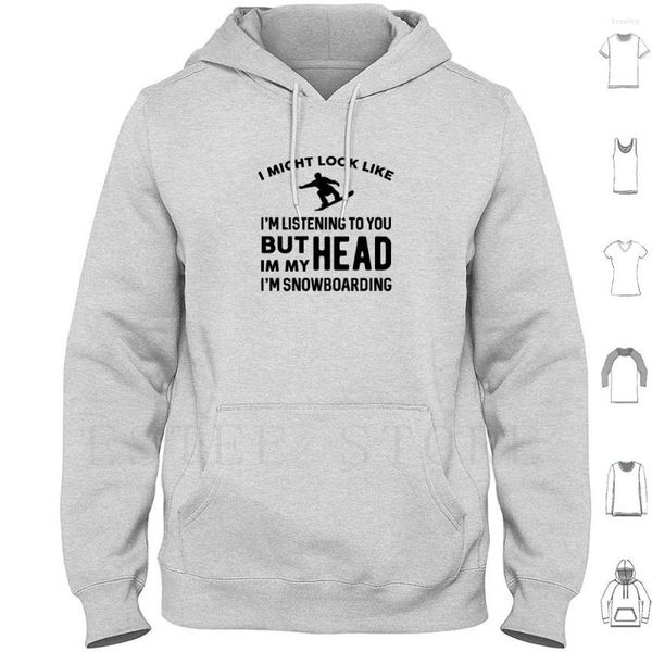 men's hoodies sweatshirts might look like i'm listening to you but in my head snowboarding long im, Black
men's hoodies sweatshirts might look like i'm listening to you but in my head snowboarding long im, Black