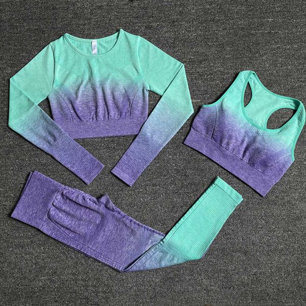 women's tracksuits seamless women yoga set workout tracksuit sportswear gym clothing fitness long sleeve crop high waist leggings gradi, Gray
women's tracksuits seamless women yoga set workout tracksuit sportswear gym clothing fitness long sleeve crop high waist leggings gradi, Gray