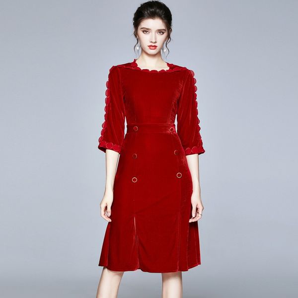 2023 spring european women's basic & casual red and black dress, half sleeve, embroidered lace, gold velvet, a-line, 3/4 sleeve, s//l, Black;gray
2023 spring european women's basic & casual red and black dress, half sleeve, embroidered lace, gold velvet, a-line, 3/4 sleeve, s//l, Black;gray