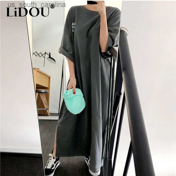 2023 summer solid color tshirt dress women round neck half sleeve fashion casual straight skirt korean style young style robe l230522, Black;gray
2023 summer solid color tshirt dress women round neck half sleeve fashion casual straight skirt korean style young style robe l230522, Black;gray