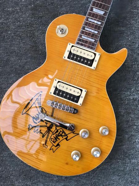 custom 1959 r9 yellow retro flame maple-lp electric guitar, slash signature guitar245
custom 1959 r9 yellow retro flame maple-lp electric guitar, slash signature guitar245