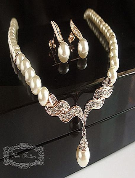rose gold silver plated bridal jewelry sets cream faux pearl rhinestone crystal diamante wedding necklace and earrings5958107
rose gold silver plated bridal jewelry sets cream faux pearl rhinestone crystal diamante wedding necklace and earrings5958107