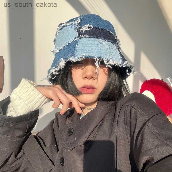 japanese retro design hat for men burr patchwork denim bucket hats outdoor sunshade plain face thin basin caps for women tide l230523, Blue;gray
japanese retro design hat for men burr patchwork denim bucket hats outdoor sunshade plain face thin basin caps for women tide l230523, Blue;gray