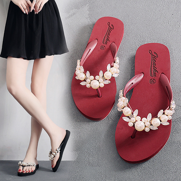 2023 new slippers womens summer korean minority design flat-bottomed pearl rhinestone series casual flip-flops womens shoes, Black
2023 new slippers womens summer korean minority design flat-bottomed pearl rhinestone series casual flip-flops womens shoes, Black