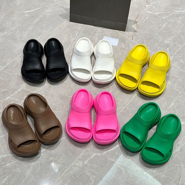 summer women designer slippers platform sandals foam solid color luxury slides fashion beach sliders size 35-42 with box, Black
summer women designer slippers platform sandals foam solid color luxury slides fashion beach sliders size 35-42 with box, Black