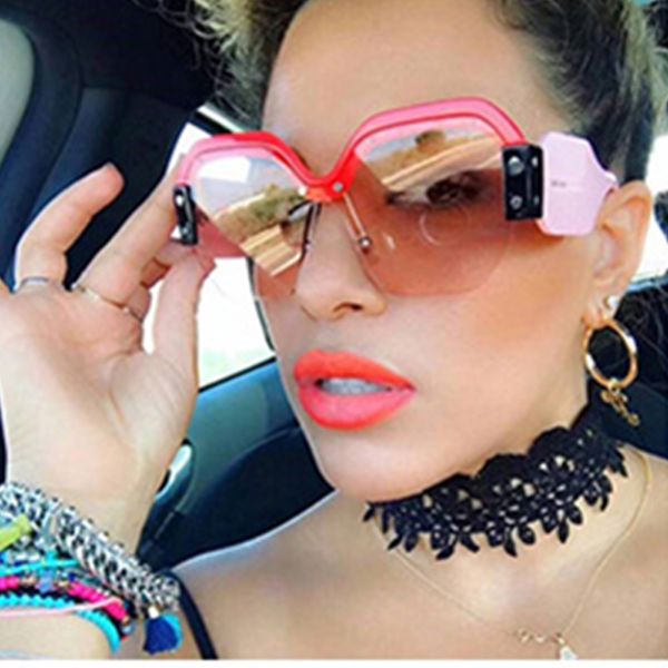 rimless oversized sunglasses women vintage 2023 red pink luxury brand sun glasses for female rivet big frame male shades, White;black
rimless oversized sunglasses women vintage 2023 red pink luxury brand sun glasses for female rivet big frame male shades, White;black
