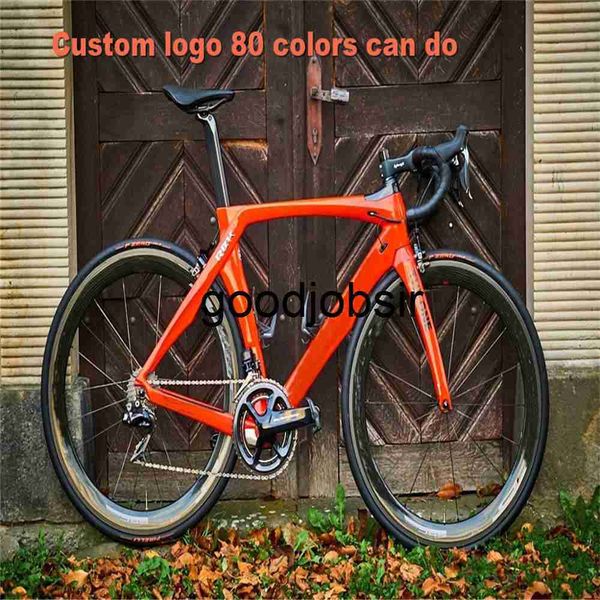 Image of Custom Red Carbon Road Bike RB1K THE ONE Complete Bike with 105 R7000 groupset Full Carbon Bicycle Racing Bike