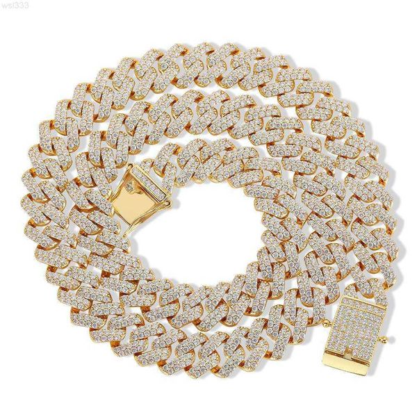 hip hop 12mm crystal insert clasp diamond-shaped cuban chain necklace micro-encrusted zirconia simple men's collarbone chain, Silver
hip hop 12mm crystal insert clasp diamond-shaped cuban chain necklace micro-encrusted zirconia simple men's collarbone chain, Silver