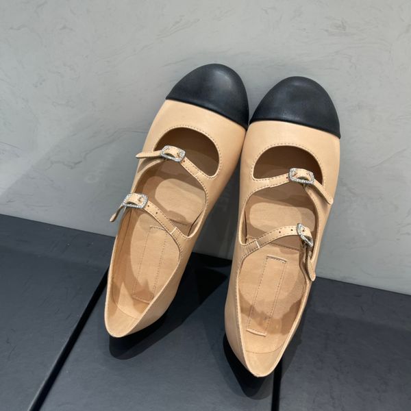 2023 designer luxury mary jane shoes lady ballet shoes buckle clasp crystal dance flat sandal size34-40, Black
2023 designer luxury mary jane shoes lady ballet shoes buckle clasp crystal dance flat sandal size34-40, Black