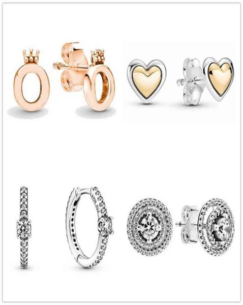 authentic 925 sterling silver earring two tone domed golden heart stud earrings for women wedding gift jewelry1300234
authentic 925 sterling silver earring two tone domed golden heart stud earrings for women wedding gift jewelry1300234