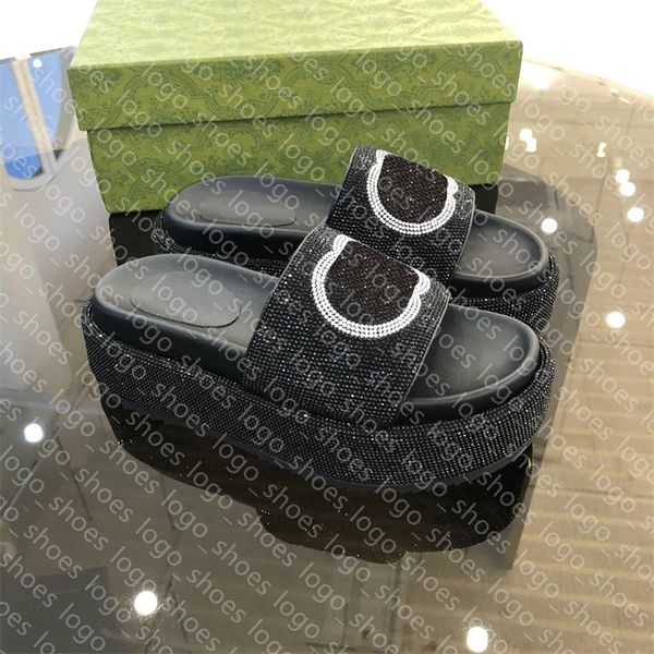 luxury diamond slippers designer womens casaul platform sandals dress slides cross slippers plus size womens slides 35-41, Black
luxury diamond slippers designer womens casaul platform sandals dress slides cross slippers plus size womens slides 35-41, Black