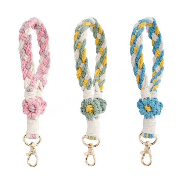 wristlet keychain flower macrame key fob strap wrist lanyard bracelet keyring boho floral daisy pendant backpack charm keyring, Silver
wristlet keychain flower macrame key fob strap wrist lanyard bracelet keyring boho floral daisy pendant backpack charm keyring, Silver