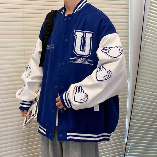 street hip hop towel embroidered baseball jacket men's fashion brand loose bf style casual couple coat trend t2lh, Gray
street hip hop towel embroidered baseball jacket men's fashion brand loose bf style casual couple coat trend t2lh, Gray