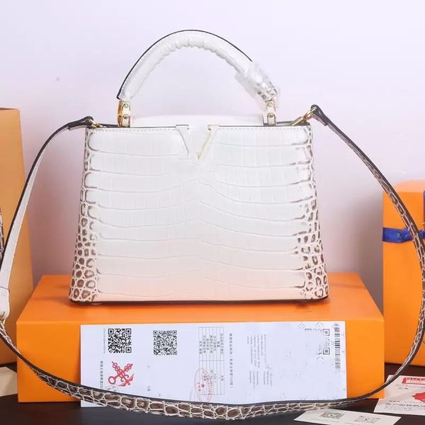 2023 women handbag tote bag crocodile skin shoulder crossbody bags genuine leather capucines handbags purse business casual totes adjustable, Black;red
2023 women handbag tote bag crocodile skin shoulder crossbody bags genuine leather capucines handbags purse business casual totes adjustable, Black;red