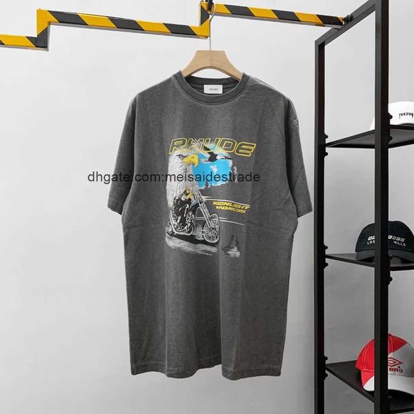 designer t shirt street tide rh limited rhudes leisure high street hip hop water wash used flying eagle motorcycle rest, White;black
designer t shirt street tide rh limited rhudes leisure high street hip hop water wash used flying eagle motorcycle rest, White;black