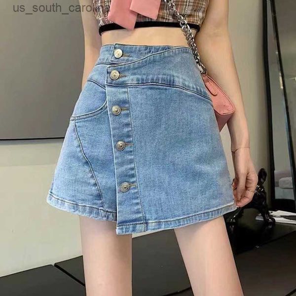 s-5xl new women denim shorts summer fashion high waist irregular design a-line jeans shorts skirt casual plus size shorts blue l230522, White;black
s-5xl new women denim shorts summer fashion high waist irregular design a-line jeans shorts skirt casual plus size shorts blue l230522, White;black
