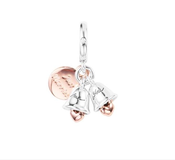 2023 new 925 sterling silver just married wedding bells double charm fits pandora bracelet beads diy jewelry for women, Black
2023 new 925 sterling silver just married wedding bells double charm fits pandora bracelet beads diy jewelry for women, Black