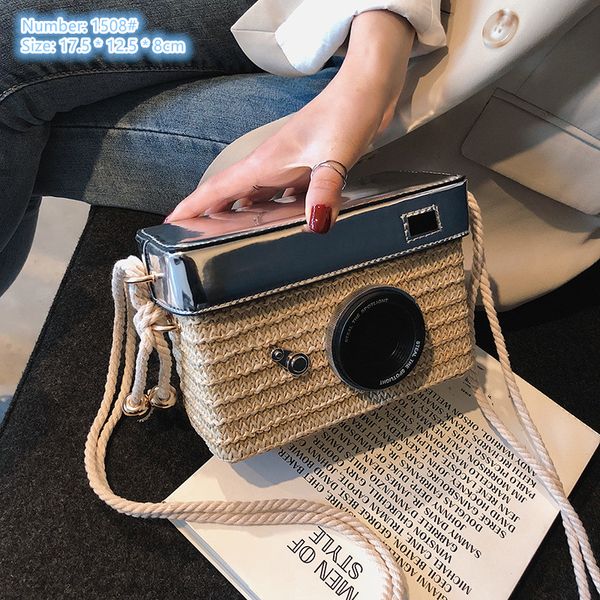 wholesale ladies shoulder bags 2 colors small fresh personality camera box bag summer straw fashion beach handbag street fashion woven mobile phone coin purse, Brown-1508#
wholesale ladies shoulder bags 2 colors small fresh personality camera box bag summer straw fashion beach handbag street fashion woven mobile phone coin purse, Brown-1508#