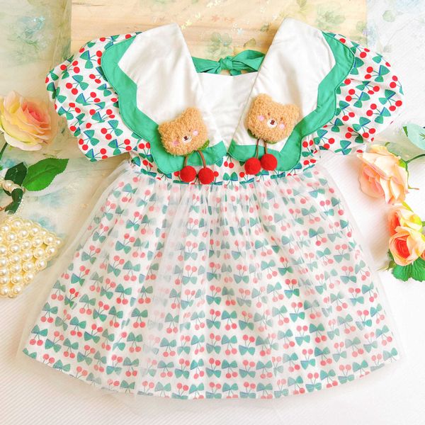 2023 new girl summer cherry dress fashion sweet princess girls dresses for school kids clothes girls playful cute dress, Red;yellow
2023 new girl summer cherry dress fashion sweet princess girls dresses for school kids clothes girls playful cute dress, Red;yellow