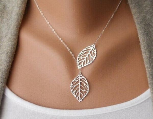 2017 new gold and sliver two leaf pendants necklace chain multi layer statement necklaces hollow leaf woman gift4029179, Silver
2017 new gold and sliver two leaf pendants necklace chain multi layer statement necklaces hollow leaf woman gift4029179, Silver