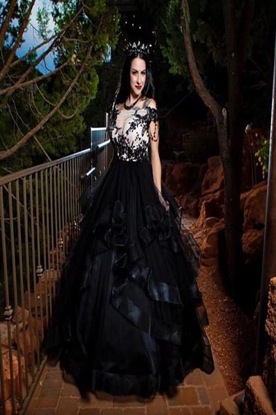 gothic black aline wedding dresses tiers ruffles skirt lace appliques custom illusion bateau neck vintage puffy bridal gowns 20238220265, White
gothic black aline wedding dresses tiers ruffles skirt lace appliques custom illusion bateau neck vintage puffy bridal gowns 20238220265, White