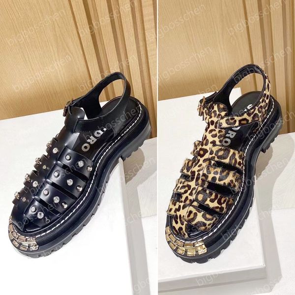 luxury designer sandals ladies sandro french fashion brand roman shoes classic punk style rivet buckle casual shoes leopard thick bottom big, Black
luxury designer sandals ladies sandro french fashion brand roman shoes classic punk style rivet buckle casual shoes leopard thick bottom big, Black