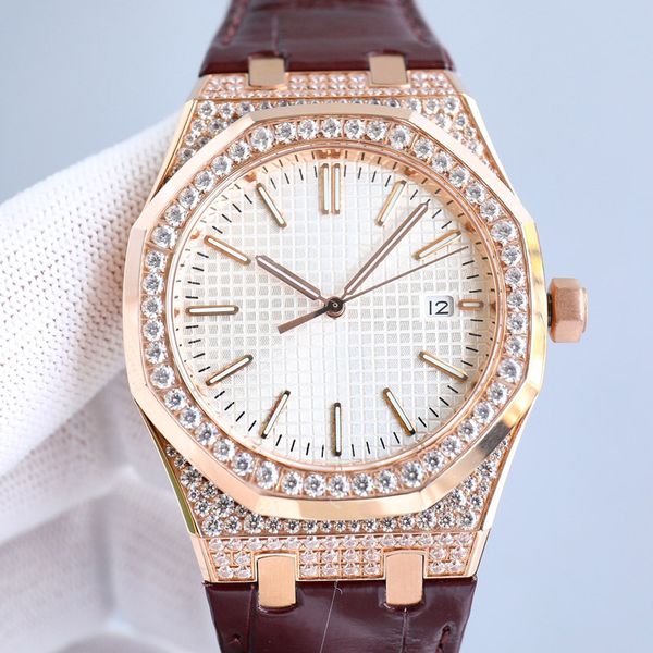 diamonds mens watches automatic mechanical watch 41mm bezel waterproof fashion business wristwatches montre de luxes gifts men, Slivery;brown
diamonds mens watches automatic mechanical watch 41mm bezel waterproof fashion business wristwatches montre de luxes gifts men, Slivery;brown